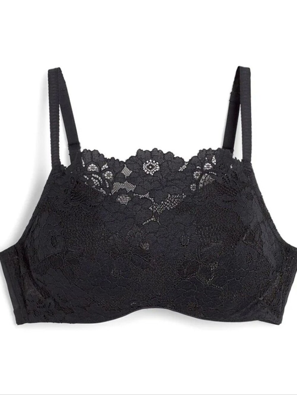 Soma Black Floral Lace Underwire Cami Bra Sz. 32DD